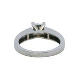 14kt White Gold 10 Princess Cut 0.82ctw Diamond Cluster Engagement Ring Size 7