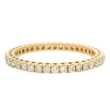 QCD Quality Color Design14kt Solid Yellow Gold and Diamond Eternity Stackable Wedding Band Size 7 Ring