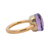 Pomellato Solid 18kt Rose Gold and Amethyst Nudo Classic Candy Cocktail Ring Size 5