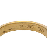 Vintage 1990 Tiffany & Co Solid 18kt Yellow Gold Classic Comfort Bland Ring Size 8.5