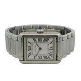 Tank Must De Cartier 4322 Small 29.5mm x 22mm White Dial Steel Quartz Watch