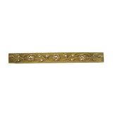 Vintage Krementz Solid 14kt 585 Yellow Gold Floral and Vine 2.5" Long Bar Pin