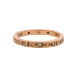 Vintage Solid 14kt Rose Gold Diamond Floral Etched 2.3mm Eternity Band Size 6