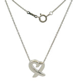Tiffany & Co Paloma Picasso Collection Loving Heart 16" Necklace In 925 Sterling Silver