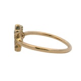 Pandora Solid 14kt Yellow Gold and Cubic Zirconia Lace Botanique Ring Size 6.75