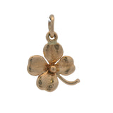 Krementz Solid 14kt Yellow Gold Four Leaf Clover Good Luck Dangle Charm Mini Pendant