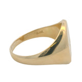 Vintage Solid 14kt Yellow Gold Classic Oval Letter R 15mm Wide Signet Ring Size 7