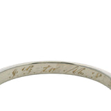 Antique 1921 Solid 18kt White Gold Thin 2mm Band Ring Size 6.5