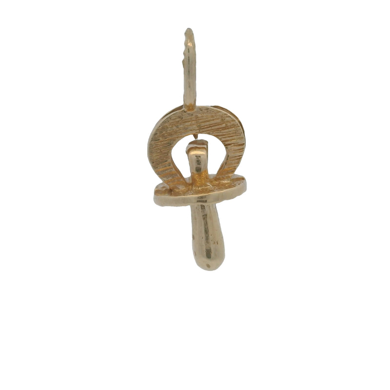 Vintage Solid 14kt Yellow Gold Baby Pacifier Binky Charm