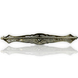 1910-20s Art Deco Bar Pin Brooch Diamond Accent Platinum Top