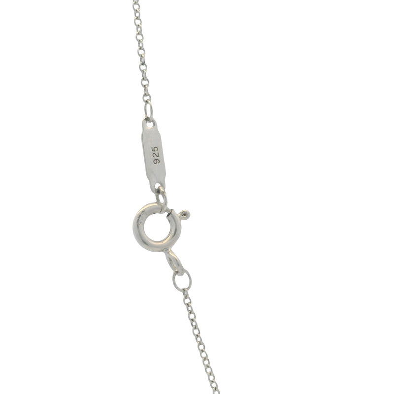 Retired Authentic Tiffany & Co Solid 925 Sterling Silver Mini Peace Sign 16.5" Necklace