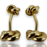 Vintage Lover's Knot 14kt Solid Yellow Gold 10g Double Sided Cufflinks Classic Wearable Everyday
