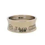 Tiffany & Co Solid 18kt White Gold 1837 Medium Concave Band Size 7