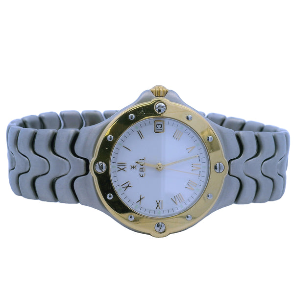Ebel Sportwave E6187631 36mm Stainless Steel 18kt Yellow Gold Quartz Watch