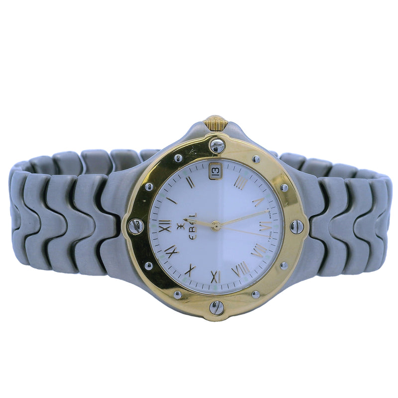 Ebel Sportwave E6187631 36mm Stainless Steel 18kt Yellow Gold Quartz Watch