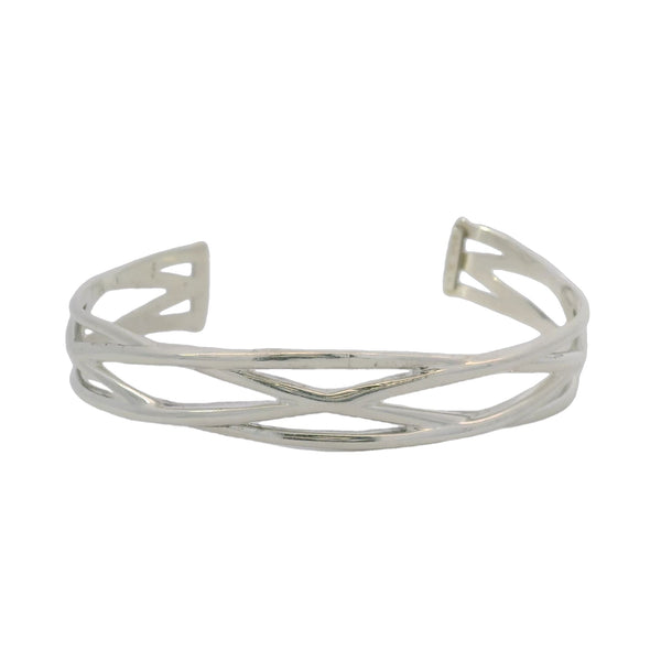 Tiffany & Co 925 Sterling Silver Narrow 11mm Celtic Knot Size Small Cuff Bracelet Made In Italy