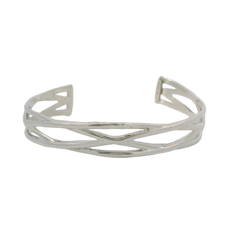 Tiffany & Co 925 Sterling Silver Narrow 11mm Celtic Knot Size Small Cuff Bracelet Made In Italy