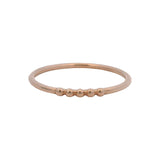 Retired Bony Levy Solid 14k Rose Gold Beaded Studded Stackable Band Ring Size 8