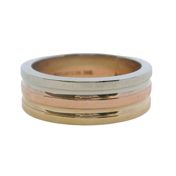 Vintage Tiffany & Co Trinity Solid Tri-Tone 14kt Gold 6.5mm Band Ring Size 6