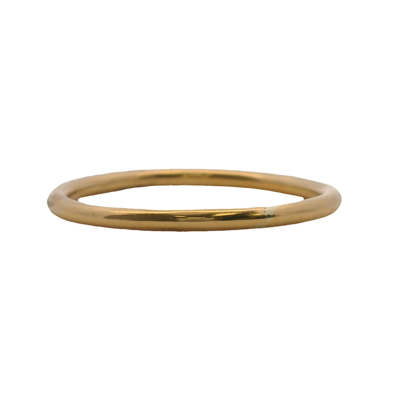 Solid 18kt Yellow Gold Classic Thin 1.5mm Wedding Stackable Comfort Band Ring