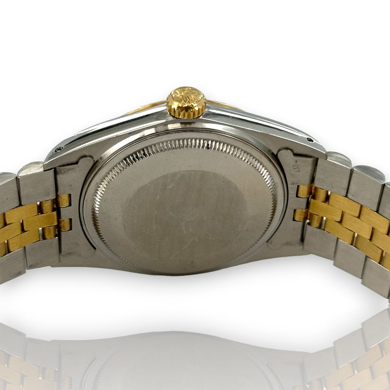 Rolex Datejust 16013 Champagne Roman Dial 36mm 1987 Box & Papers Steel & Gold Watch