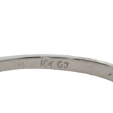 18kt White Gold and .11ct Diamond Solitaire Stackable Swoop Ring Size 6