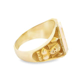 Vintage Solid 10kt Yellow Gold AMORC Rosicrucian Order Ankh and Sphinx Commemorative Ring Size 10