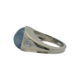 Vintage Solid Platinum 11.7ct Lavender Star Sapphire and Diamond Statement Ring Size 7