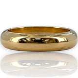 UnoAerre Solid Heavy 6.9g 18kt Yellow Gold 750 Wedding Stackable Band 4.6mm Width Size 6.5 Ring