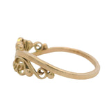 David Virtue Solid 14kt Yellow Gold Filigree Spirals Ring Size 6
