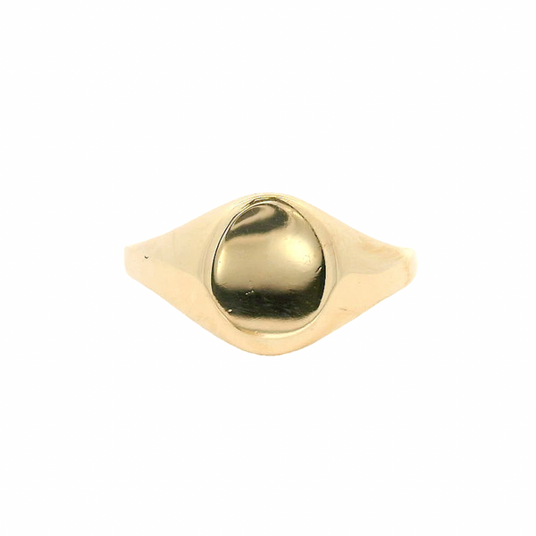 Solid 14kt Yellow Gold Classic Blank 11mm Wide Engravable Signet Ring Size 10
