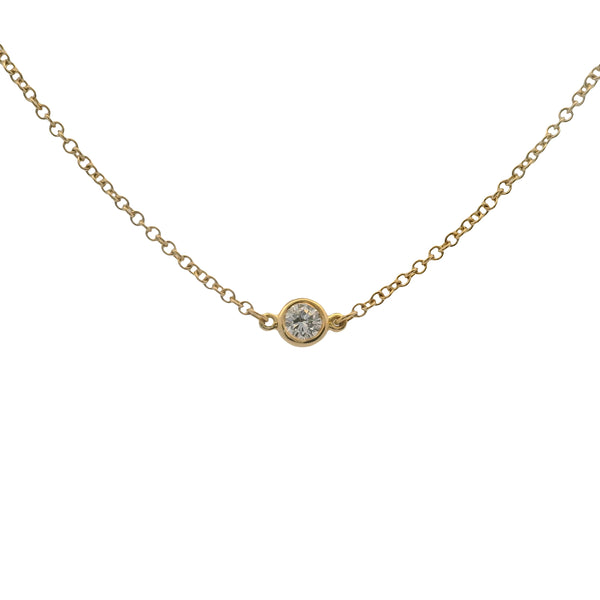 Vintage Tiffany & Co Elsa Peretti 18k Diamonds By The Yard Single Diamond Bracelet 7"