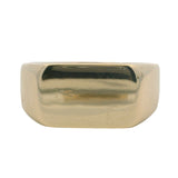 Vintage Solid 10kt Yellow Gold Rectangle Bar Large Signet ID Ring Size 9.5