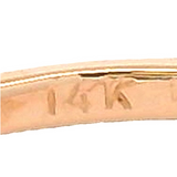 Bezel-Set Diamond Solitaire Wedding Engagement Ring 14kt Rose Gold Stackable (b)