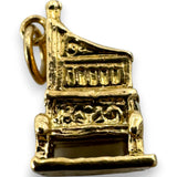Vintage 1983 Solid 9kt Yellow Gold British Throne from Queen Elizabeth II Coronation in 1953 with Dogs and White Gold Accent Made in London Charm Pendant