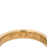 Antique Solid 18kt Yellow Gold 3.7mm Comfort Wedding Stackable Band Size 5.25