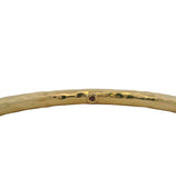 Roberto Coin Solid 18kt Yellow Gold Hammered Martellato 8" Bangle Bracelet with Signature Ruby