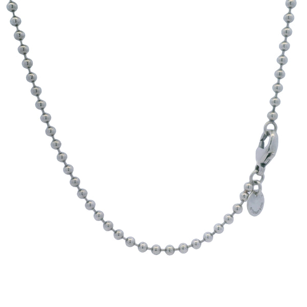 Tiffany & Co 925 Sterling Silver Beaded Ball 34" Chain Necklace