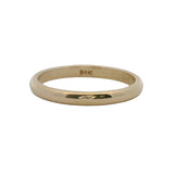 Vintage 14kt Yellow Gold 2.3mm Wide D-Shape Wedding Band Ring Side 6