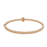 Tiffany & Co T 18kt Rose Gold 0.33ctw Diamond Hinged Wire Bangle Bracelet 6"