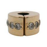 Pandora Solid 14kt Yellow Gold and Cubic Zirconia Clip Spacer Charm