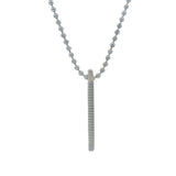 Vintage 2003 Tiffany & Co 925 Sterling Silver Dog Tag Pendant Ball Chain 23" Necklace
