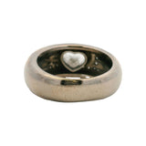 Vintage 1990s Chopard Solid 18kt White Gold Happy Diamonds Love Dome Ring Size 6