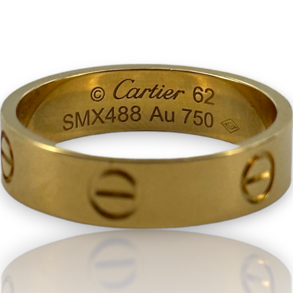 Cartier 18kt 750 Yellow Gold Love Band Wedding Size 62