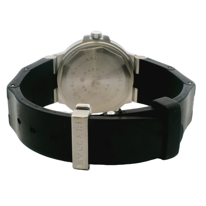Bulgari Diagono SD38S Stainless Steel 38mm Black Dial Automatic Watch