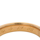 Antique 1908 Solid 18kt Yellow Gold Comfort Fit 4.5mm Band Ring Size 7