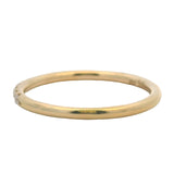 Solid 14kt Yellow Gold Dainty 6 Diamond 1.6mm Wide "Pa' Siempre" Forever Band Ring Size 6