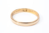Milgrain Wedding Band Plain Domed Stackable Ring 14k 585 Yellow Gold Size 7.5