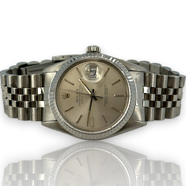 Rolex Datejust 16030 Silver Dial 36mm 1984 Stainless Steel Watch
