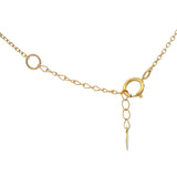Solid 18kt Yellow Gold and Cabochon Jade Graduated Curve Pendant 18" Necklace